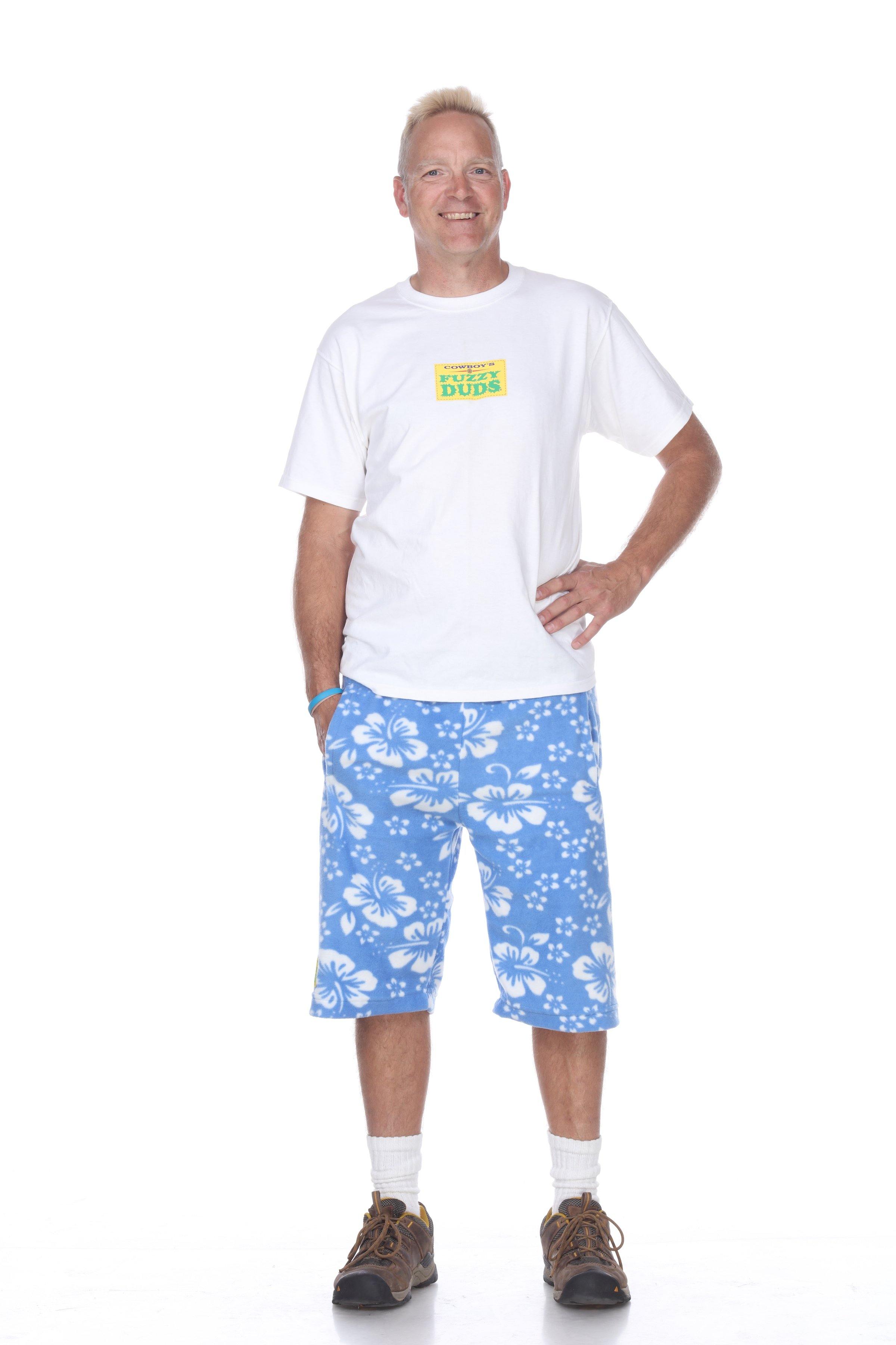 Mens - Blue Hibiscus - Fuzzy Duds